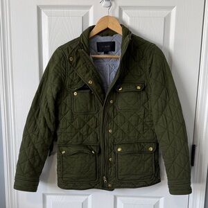 J. Crew Women's Quilted Utility Jacket - Olive Green